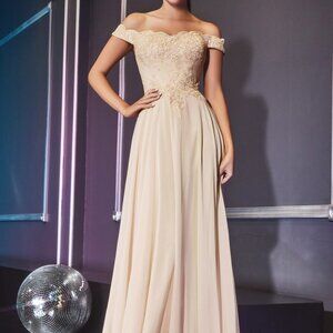 Sweetheart Neck Off Shoulder Prom Dress CD7258